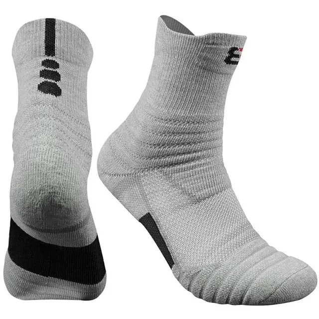 1 Paar Basketball Socken Herren Lang Verdickte Handtuchboden Baumwollsocken Outdoor Laufen Badminton Tennis Mittlere Röhre Sportsocken