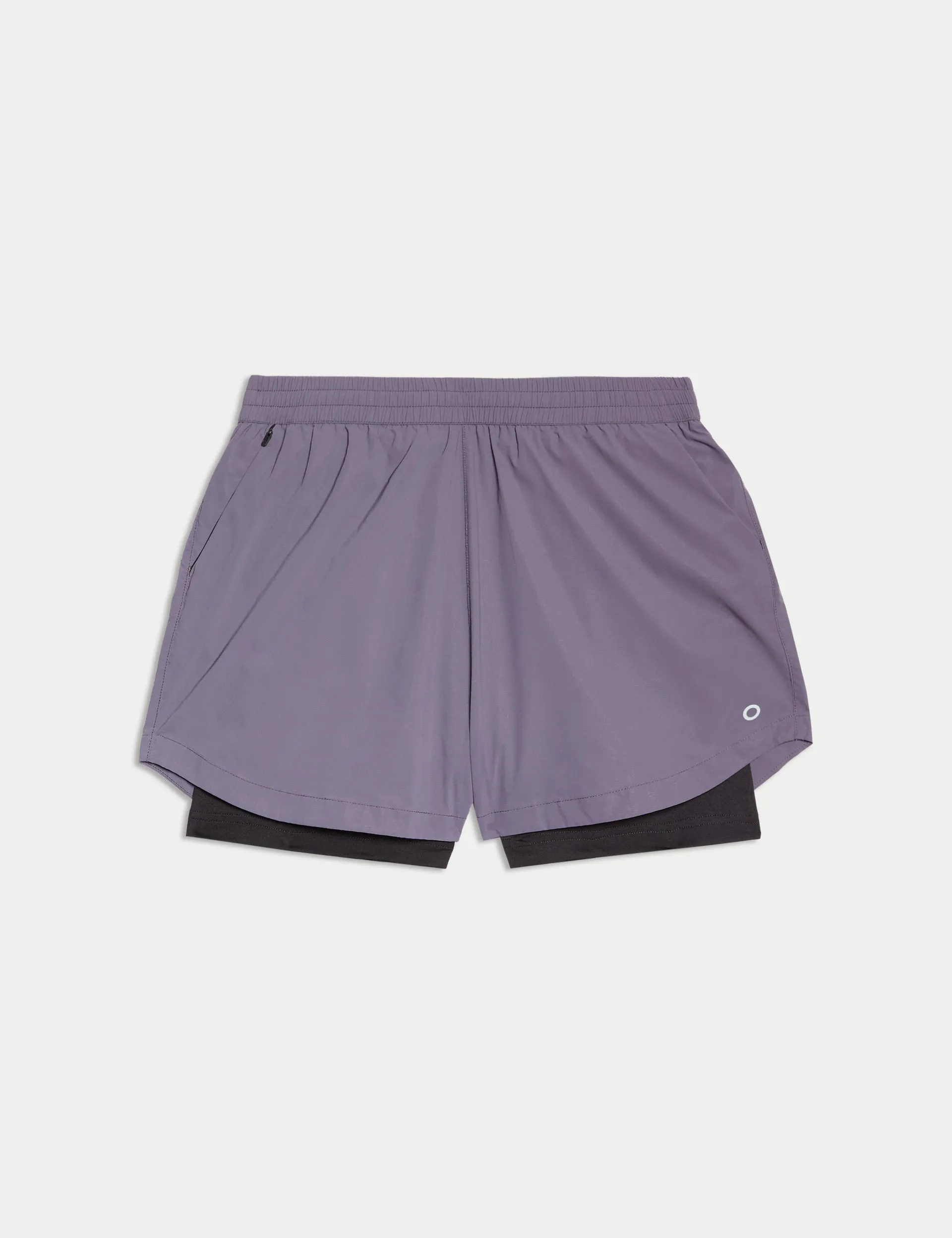 360° reflektierende gestaffelte Laufshorts - Lila