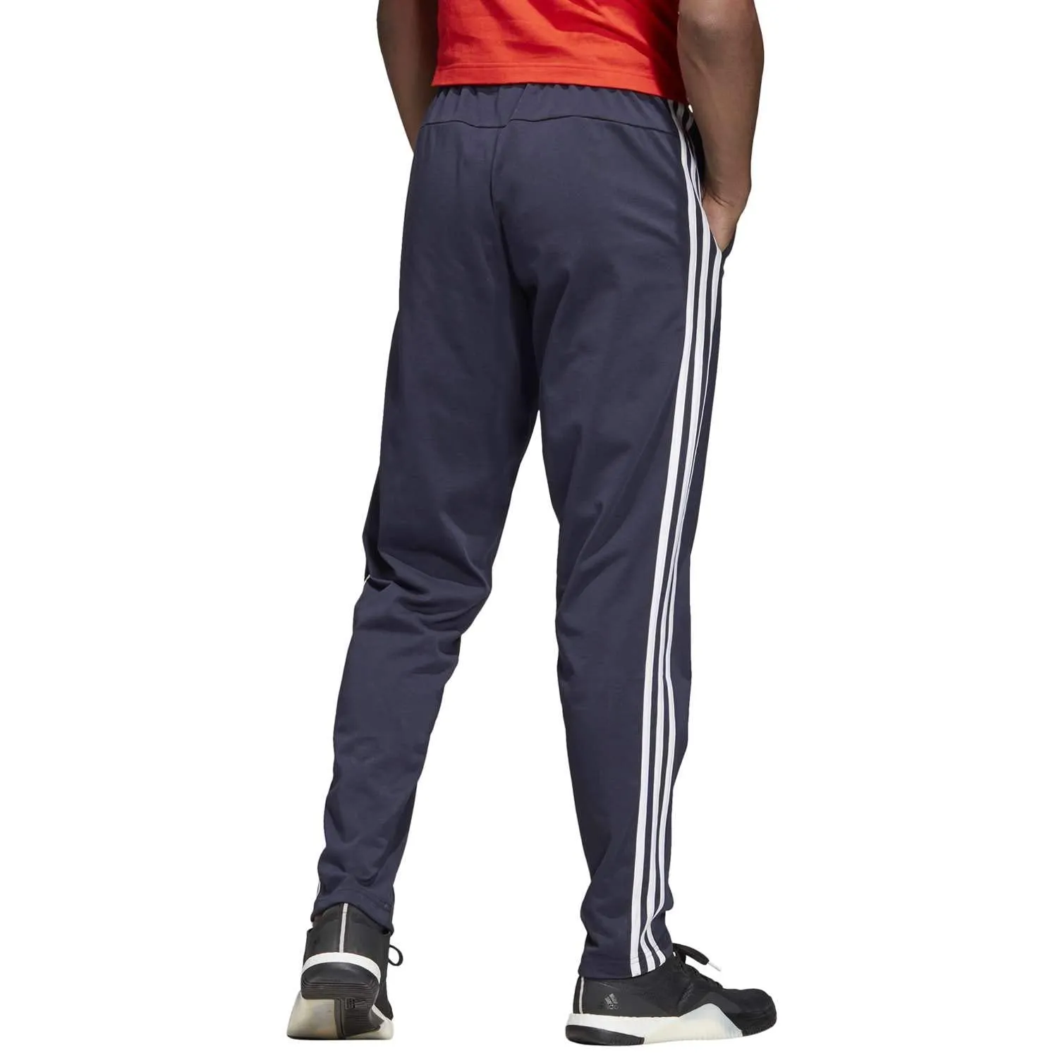 adidas Herren Hose Essentials 3 Streifen Verjüngte Hose, Legink/Weiß, XS, DU0457 Nike Bekleidung