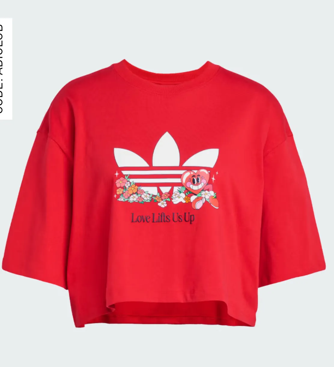 ADIDAS ORIGINALS GRAFIK-T-SHIRT (Damen) - Rote Adidas Kleidung
