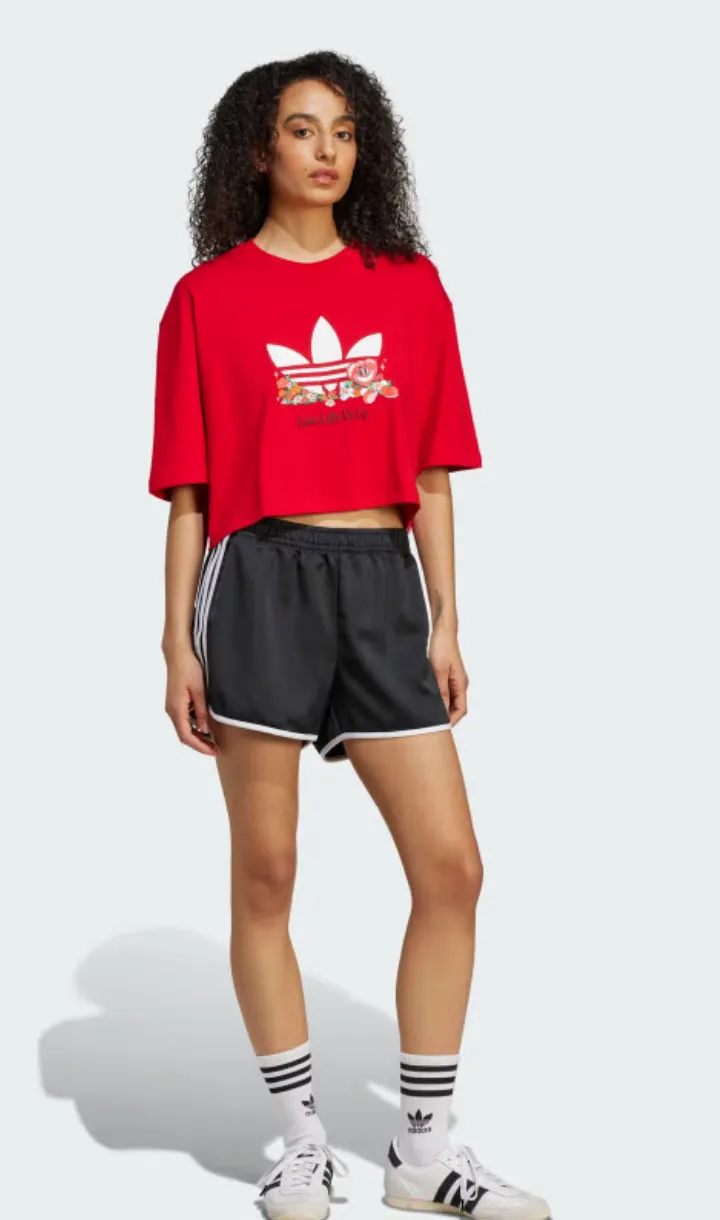 ADIDAS ORIGINALS GRAFIK-T-SHIRT (Damen) - Rote Adidas Kleidung