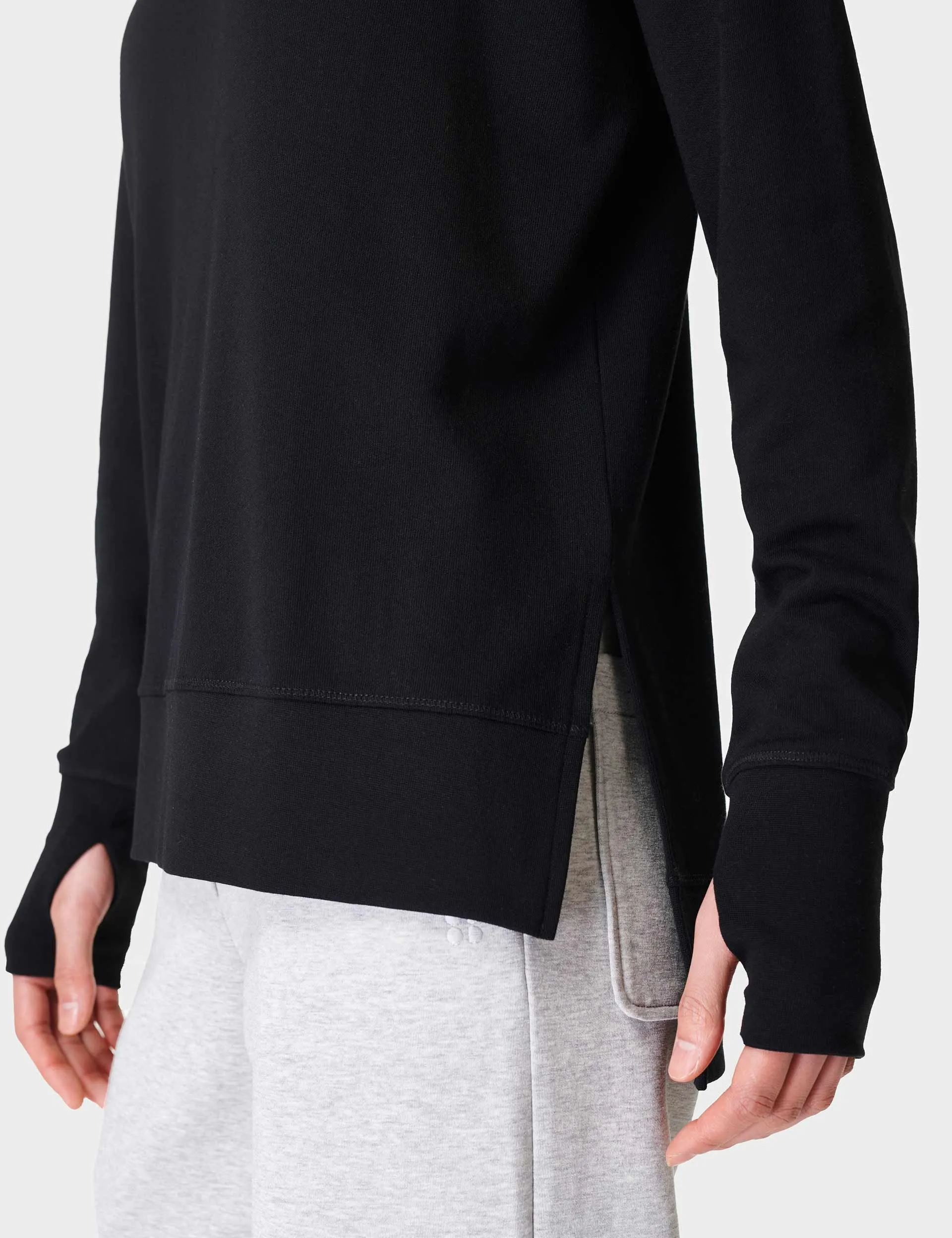 After Class Longline Sweatshirt - Schwarz