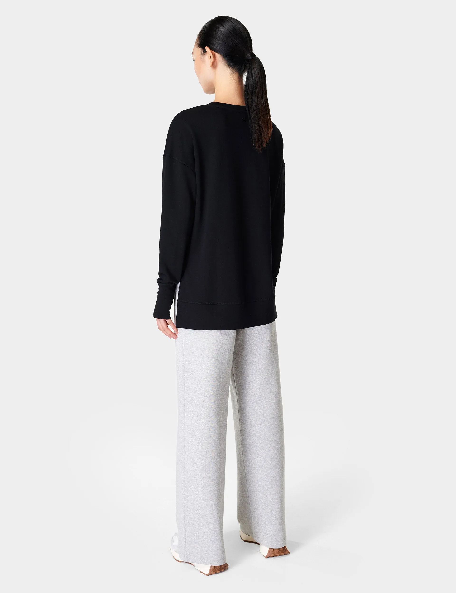 After Class Longline Sweatshirt - Schwarz