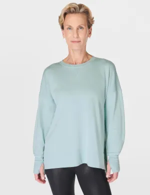 After Class Longline Sweatshirt - Gedämpftes Petrolblau