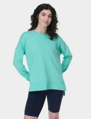 After Class Longline Sweatshirt - Meerschaum Blau