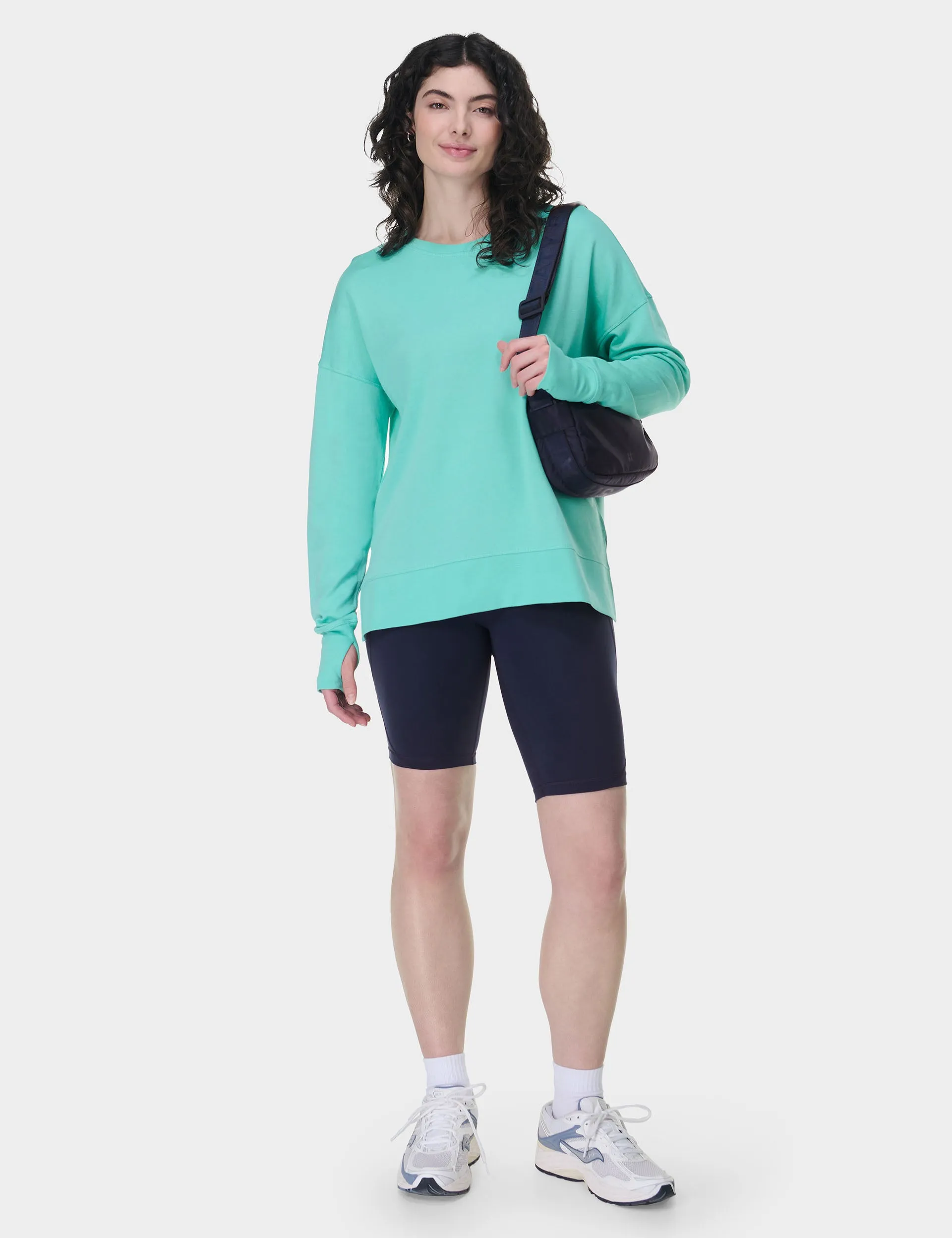 After Class Longline Sweatshirt - Meerschaum Blau