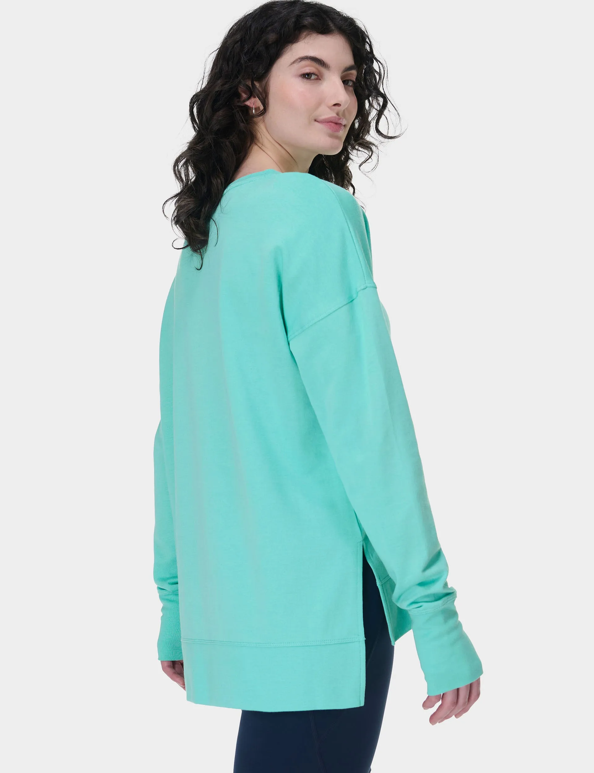 After Class Longline Sweatshirt - Meerschaum Blau