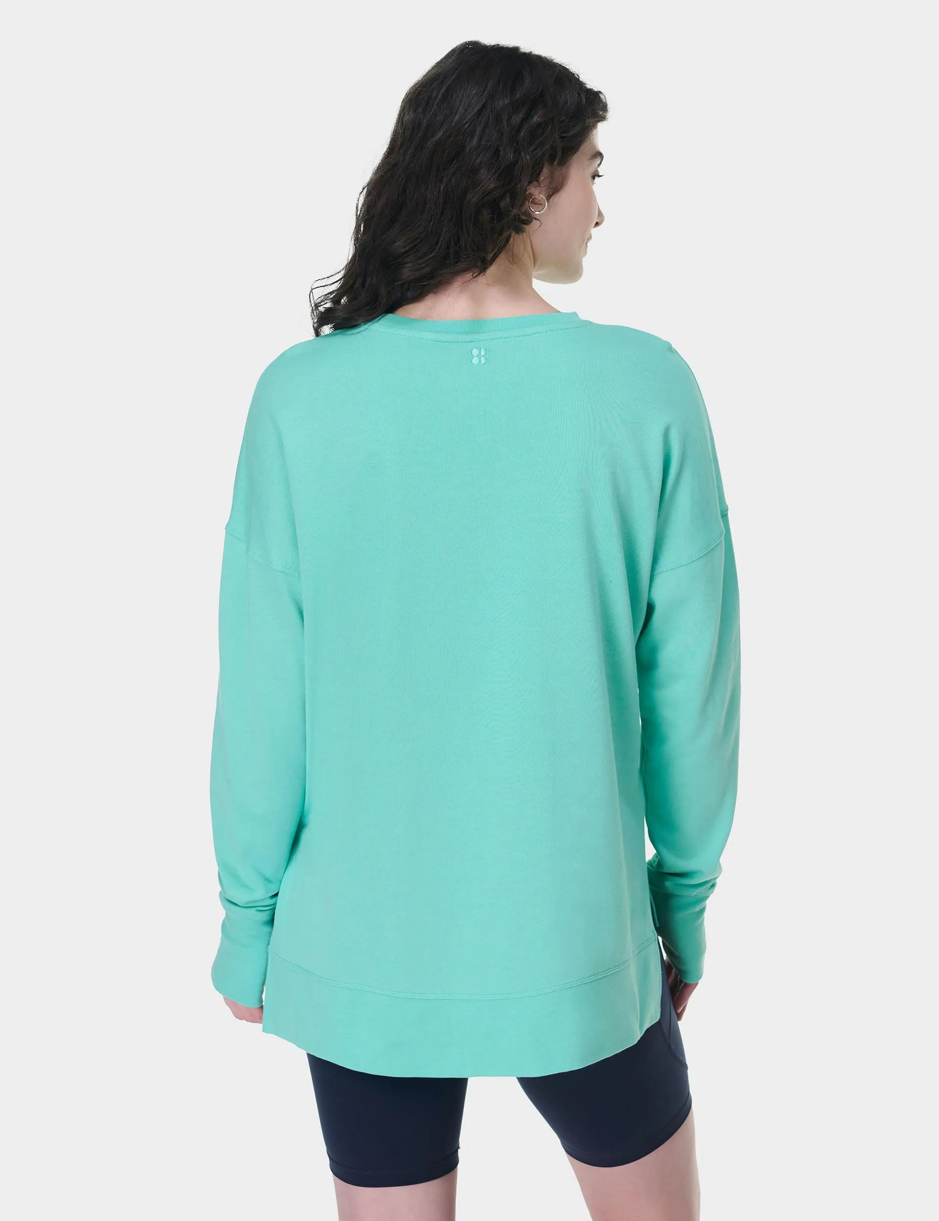 After Class Longline Sweatshirt - Meerschaum Blau