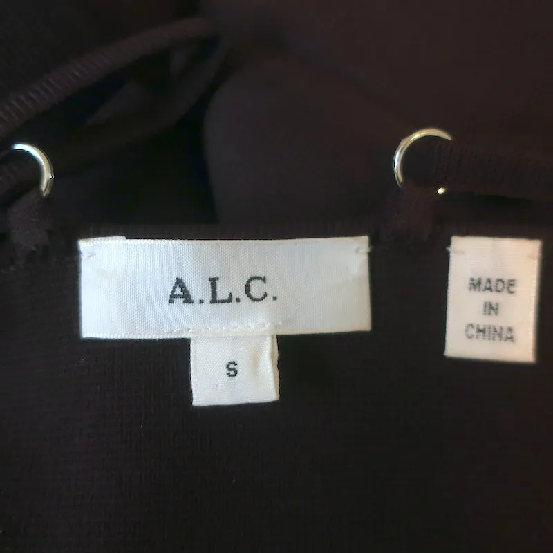 A.L.C. Ava Stretch Strick-Tanktop Dunkelbraun Größe S