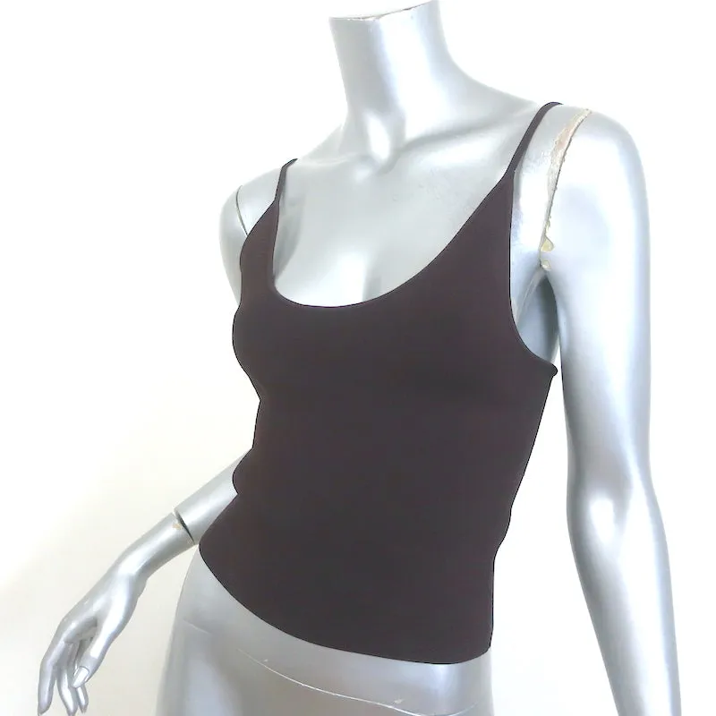 A.L.C. Ava Stretch Strick-Tanktop Dunkelbraun Größe S
