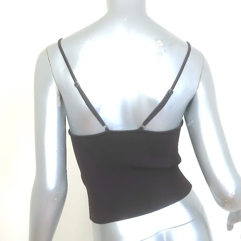 A.L.C. Ava Stretch Strick-Tanktop Dunkelbraun Größe S