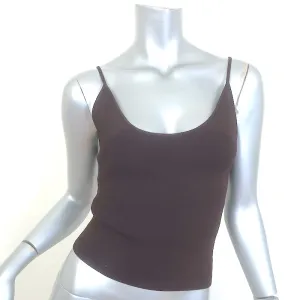 A.L.C. Ava Stretch Strick-Tanktop Dunkelbraun Größe S