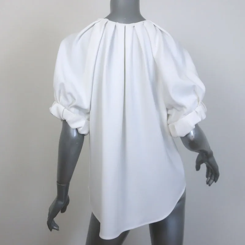 A.L.C. Carey II Puffärmeliges Top Weiß Krepp Größe 8