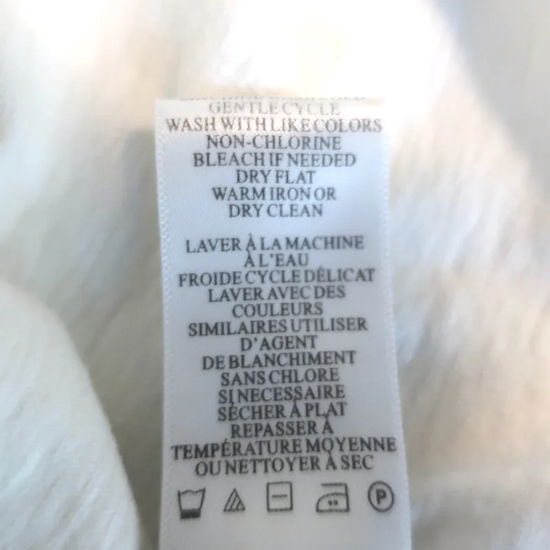 A.L.C. Kati Puff-Ärmel T-Shirt Weiß Baumwolle Größe Small Kurzarmoberteil
