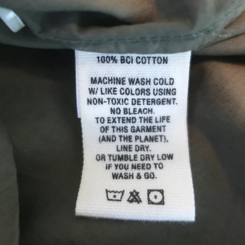 Alex Mill Rüschen-Hemd Army Green Größe Medium Langarm Oberteil