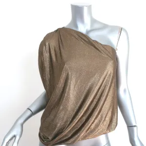 Alice   Olivia Ein-Schulter-Top Hannah Gold Glitzer Größe S