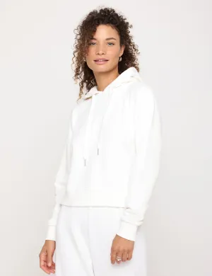 All Eyes Harper Crop Hoodie - Weiß