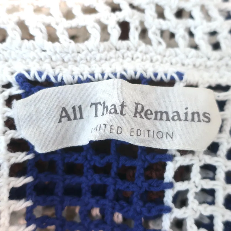 All That Remains James Häkel-Baumwollhemd Creme/Mehrfarbig Gestreift Größe 10