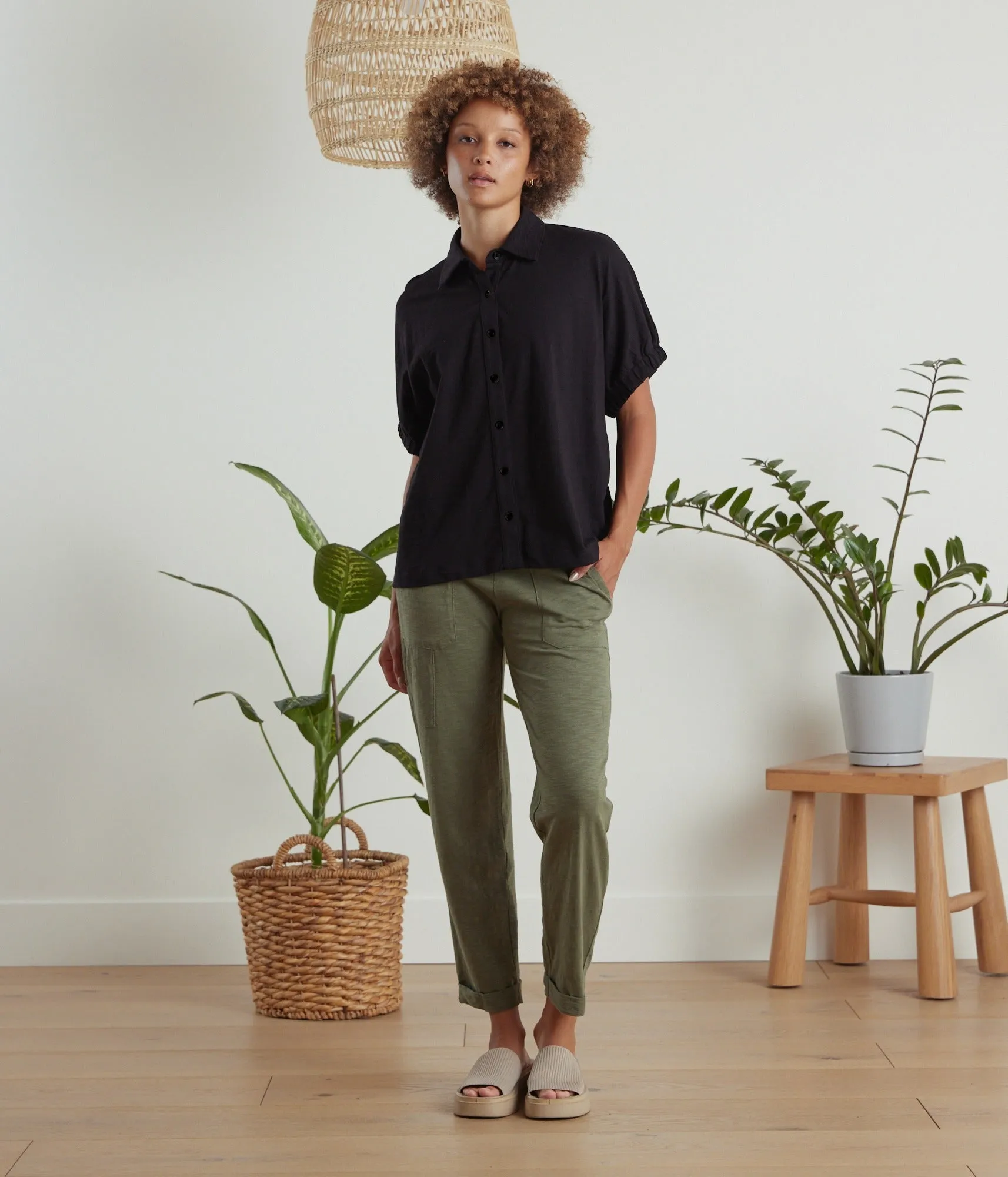 Alora Knopfleisten-Bluse