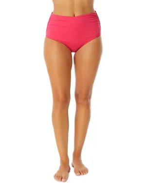Anne Cole Bikini-Unterteil mit hoher Taille und Rüschen