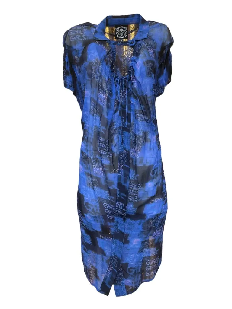 Any Old Iron Blau Mädchen Mädchen Mädchen Shirt Kleid