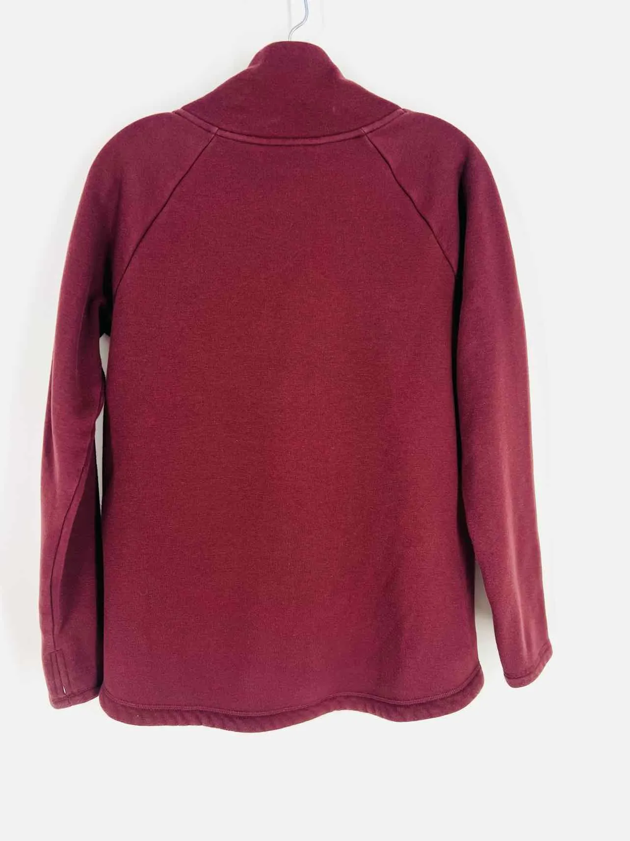 Athleta Größe S Kastanienbraune Tulpe Viertelzip-Aktivpullover