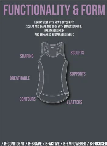 B-Confident Sportweste aus recyceltem Material | Blütenblatt