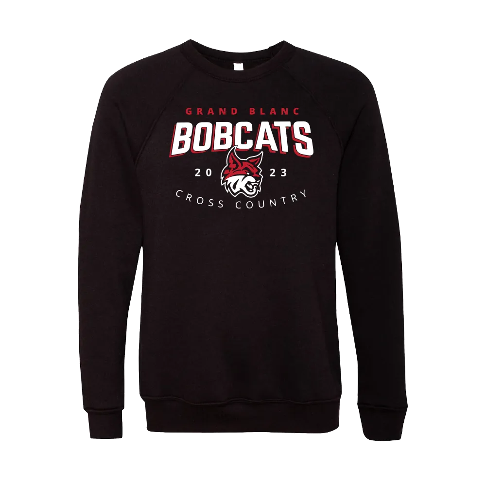 BELLA CANVAS Unisex Schwamm-Fleece Raglan Sweatshirt - BOBCATS 2023