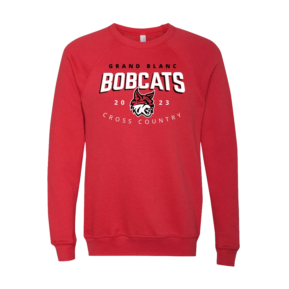 BELLA CANVAS Unisex Schwamm-Fleece Raglan Sweatshirt - BOBCATS 2023