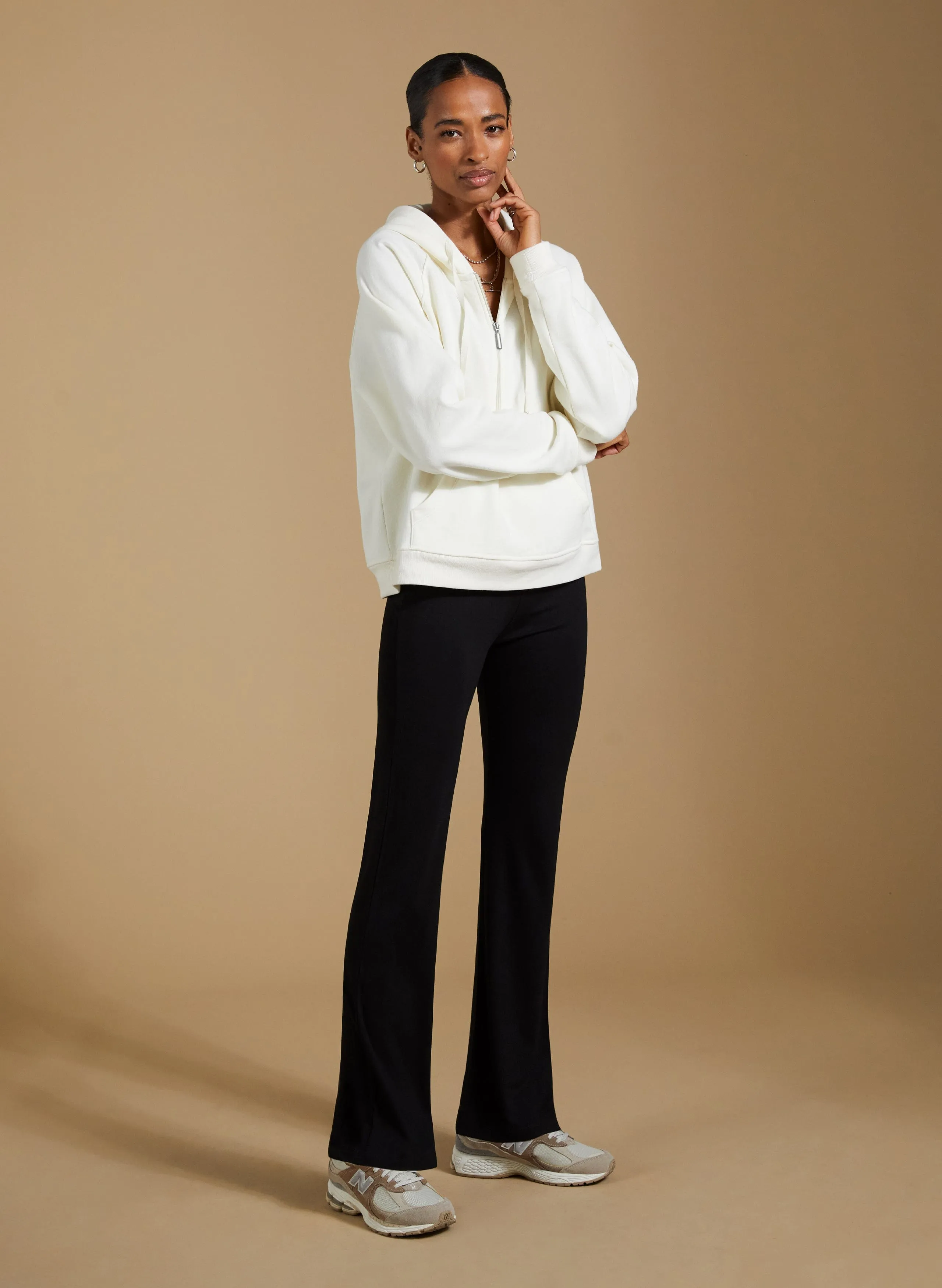 Bibii LENZING™ ECOVERO™ Weite Bein Leggings | Kaviar Schwarz