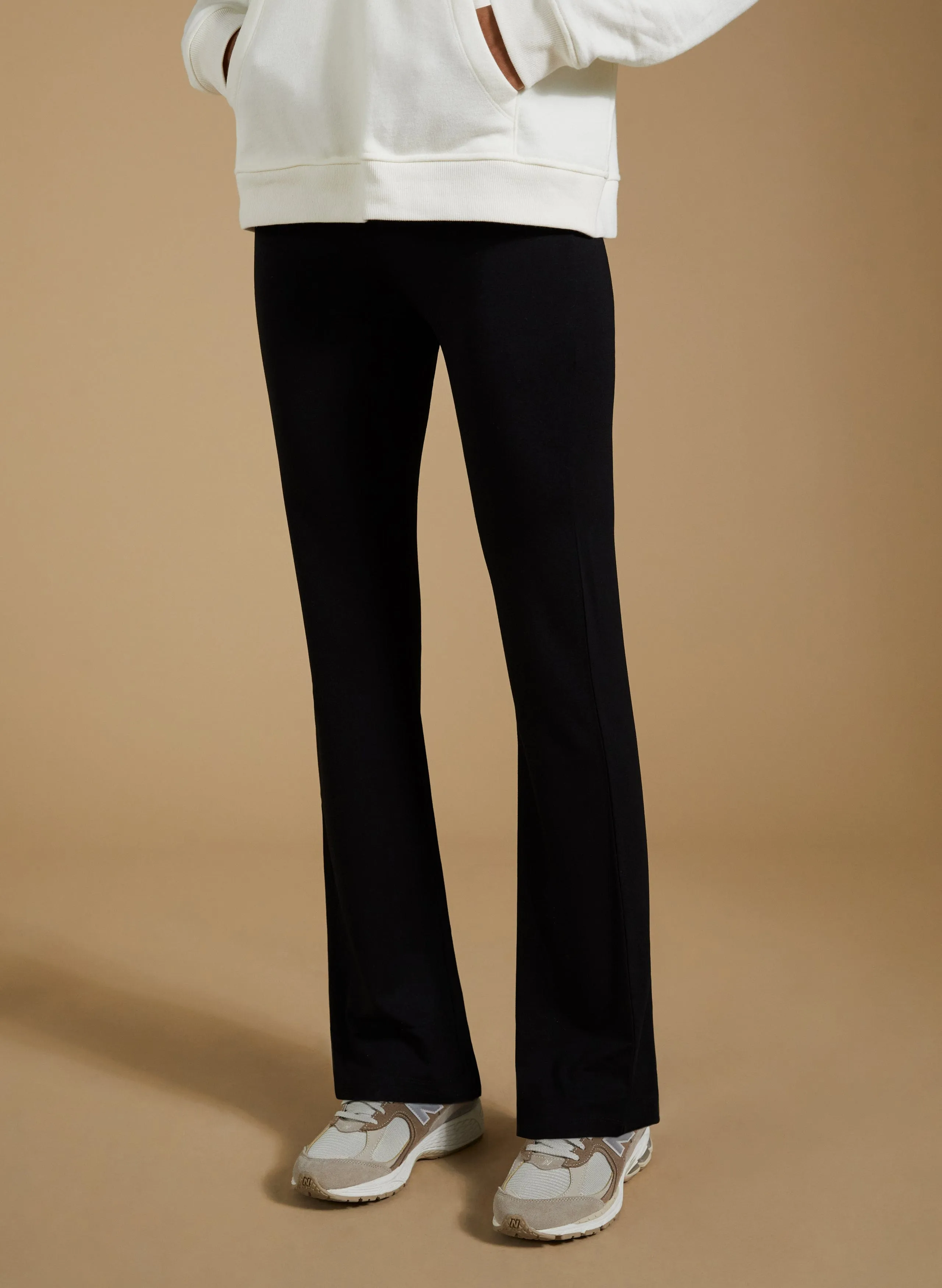 Bibii LENZING™ ECOVERO™ Weite Bein Leggings | Kaviar Schwarz