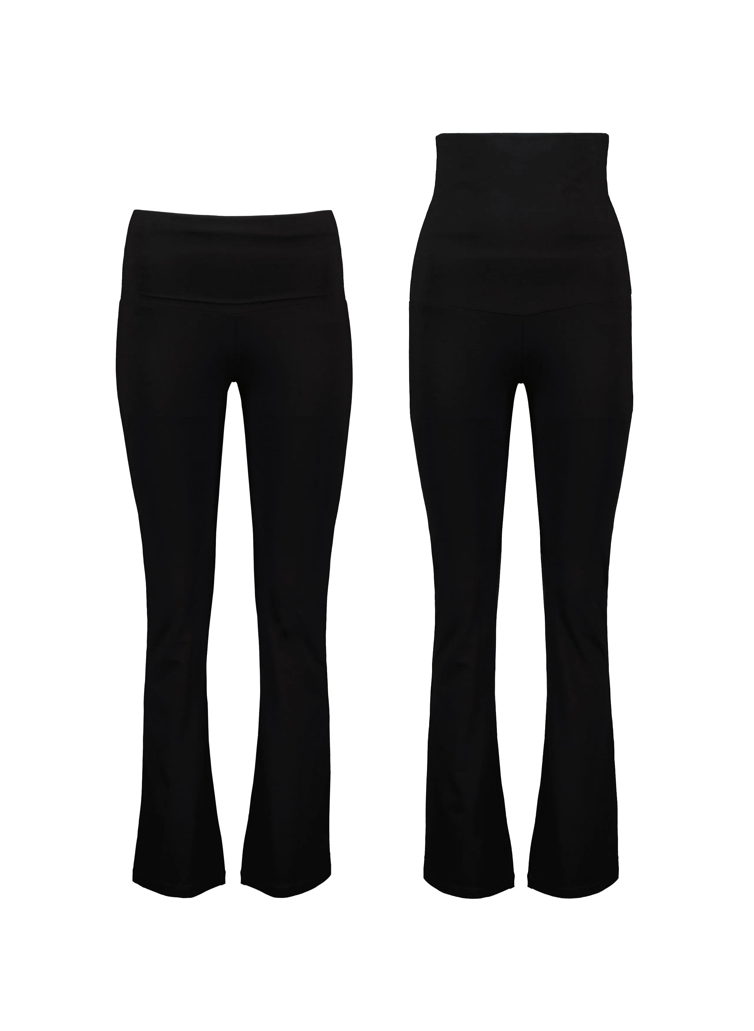 Bibii LENZING™ ECOVERO™ Weite Bein Leggings | Kaviar Schwarz