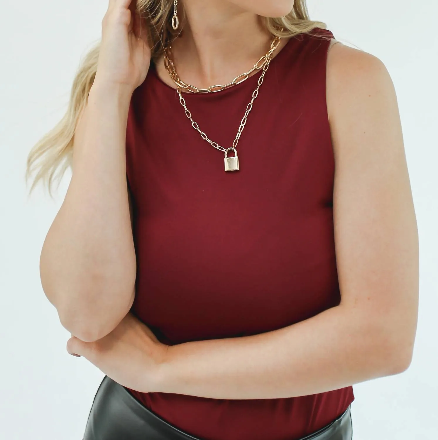 Bombshell Bodysuit in Weinrot