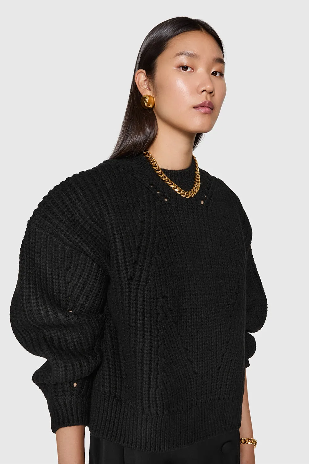 Brooks Sweater mit geschlitztem Saum