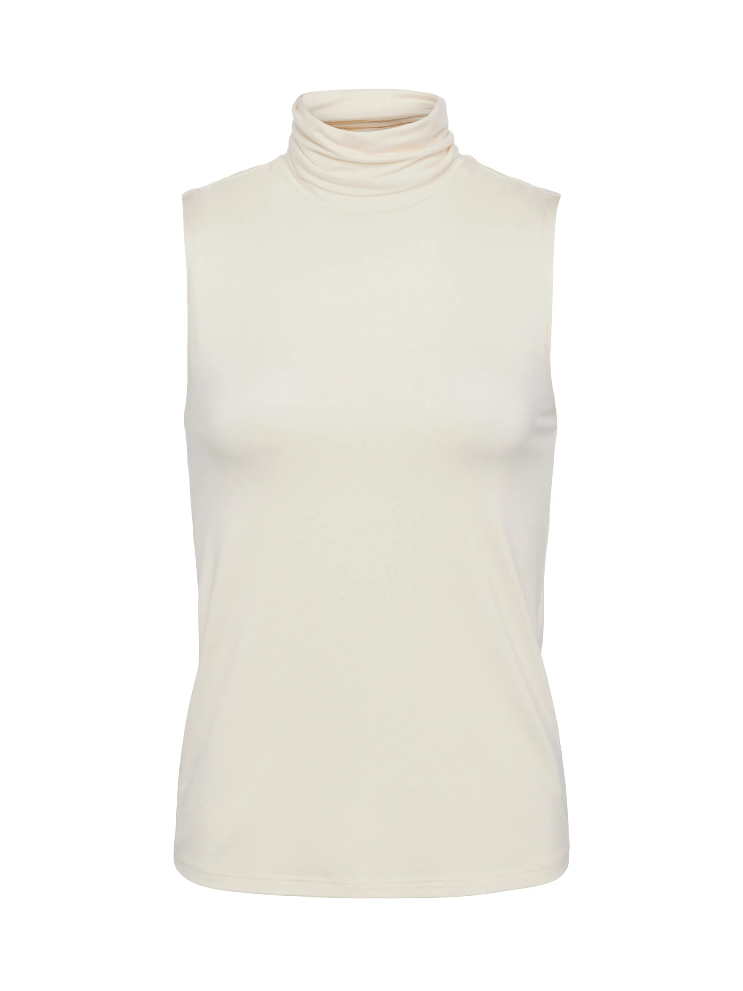 Ceci Ärmelloser Rollkragenpullover