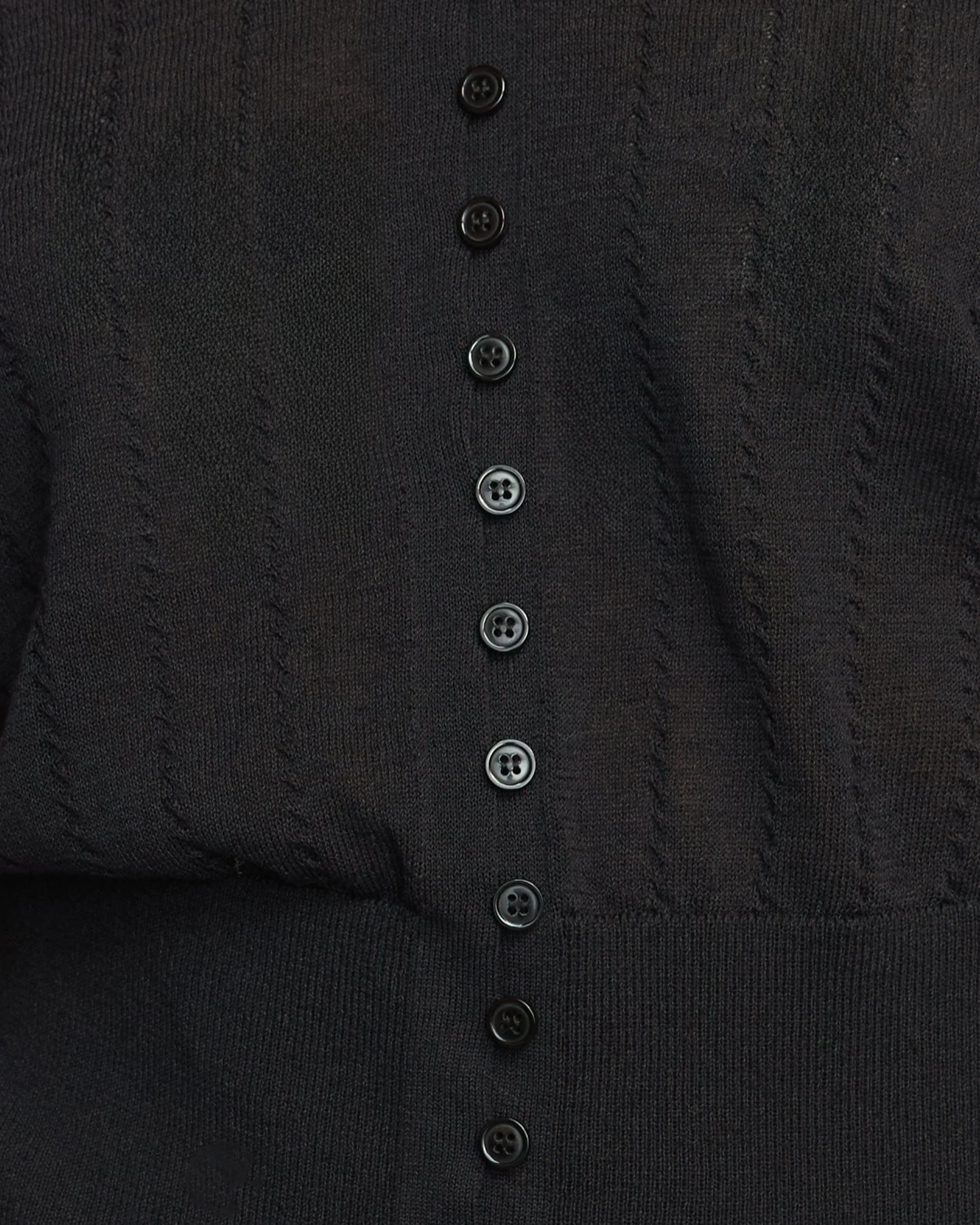 Chava Semi-Transparentes Knopf-Strickoberteil
