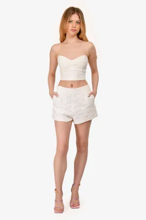 Chloe Weiße Augengasse Shorts Größe 38