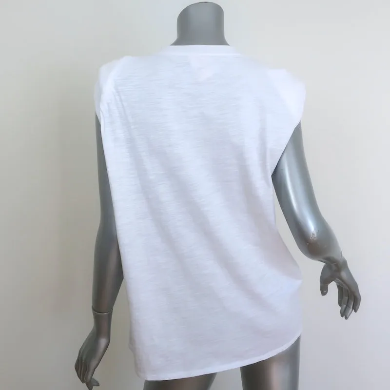 Cinq a Sept Reese Pailletten-Muskelshirt Weiß Größe Mittel Ärmelloses Top
