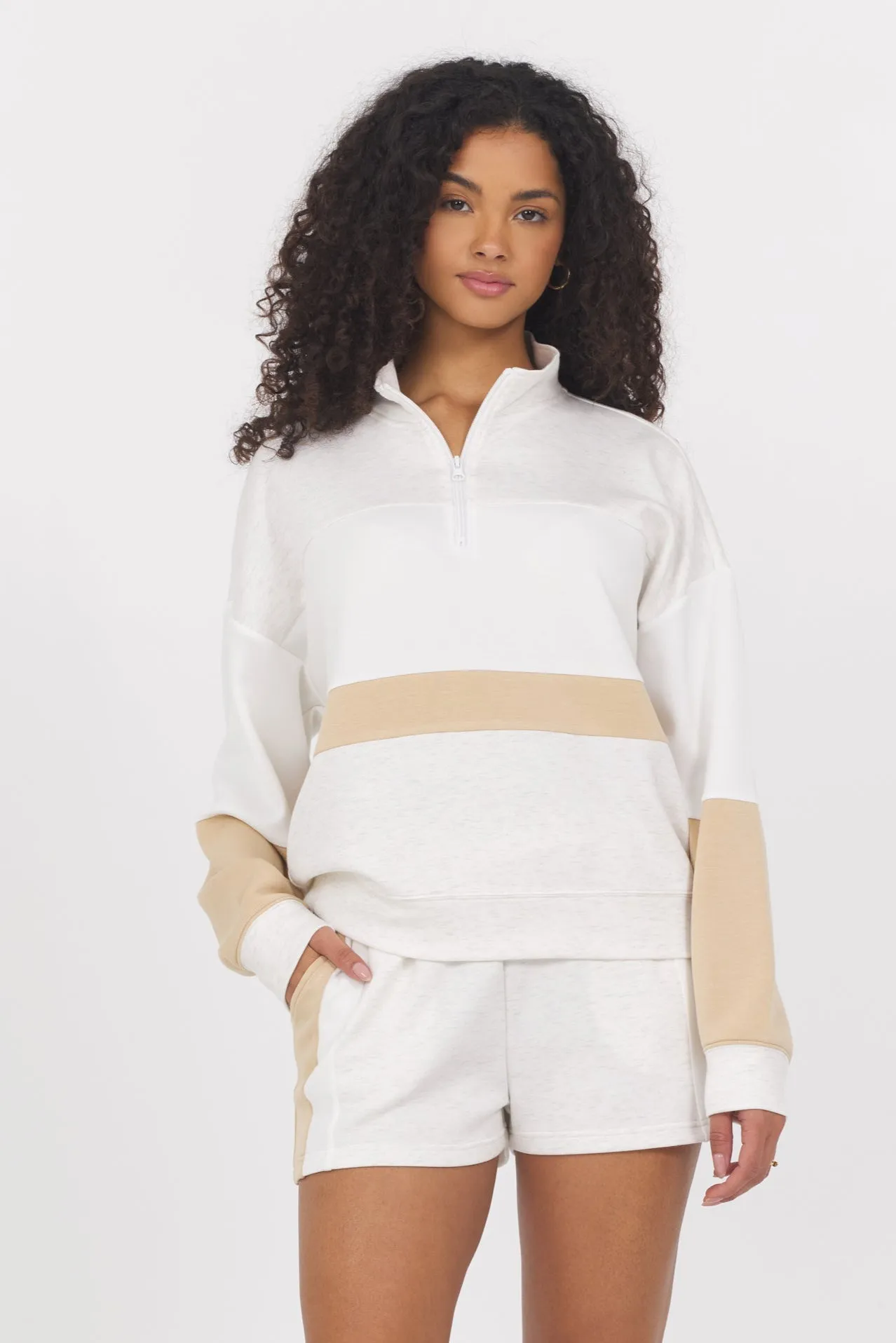Color Block Cloud Fleece Viertel