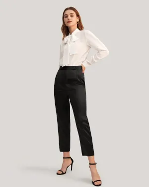 Bequeme Seiden-Zigarettenhosen für Damen