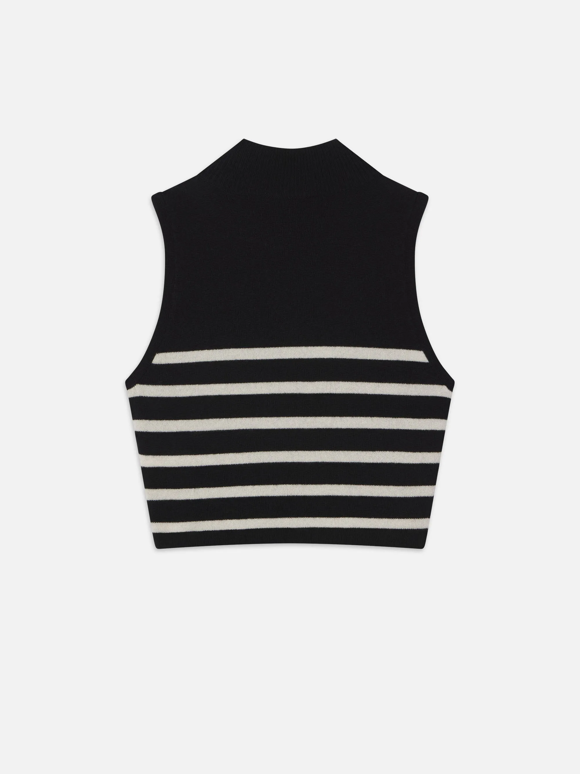 Gekürzter Kaschmir-Rollkragenpullover -- Schwarz Multicolor