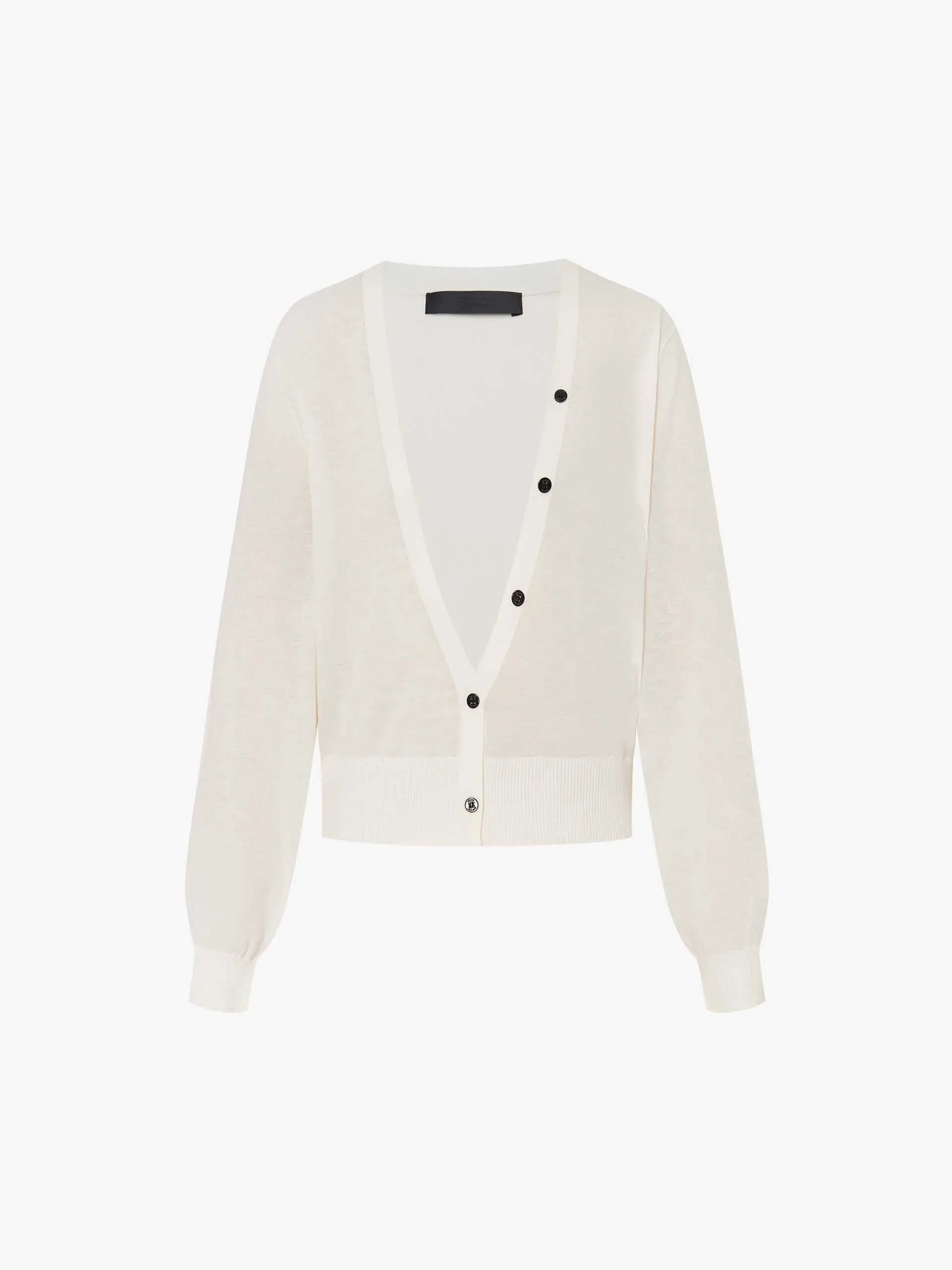 Gekürzter V-Ausschnitt Strickcardigan