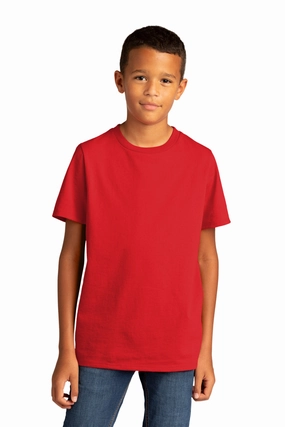 District Youth Re-Tee Short Sleeve Crewneck T-Shirt - Ruby Red