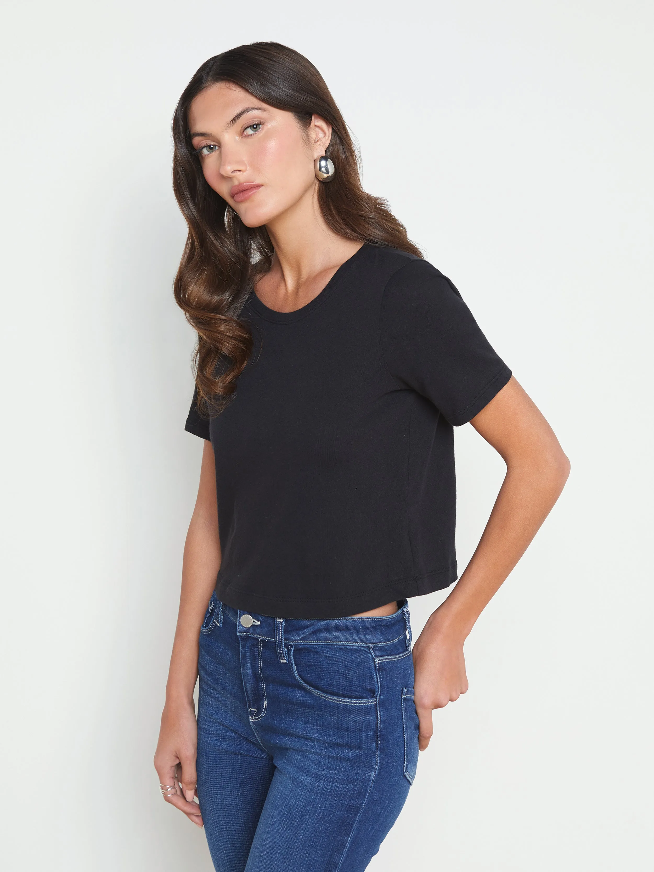 Donna Baumwoll Cropped T-Shirt