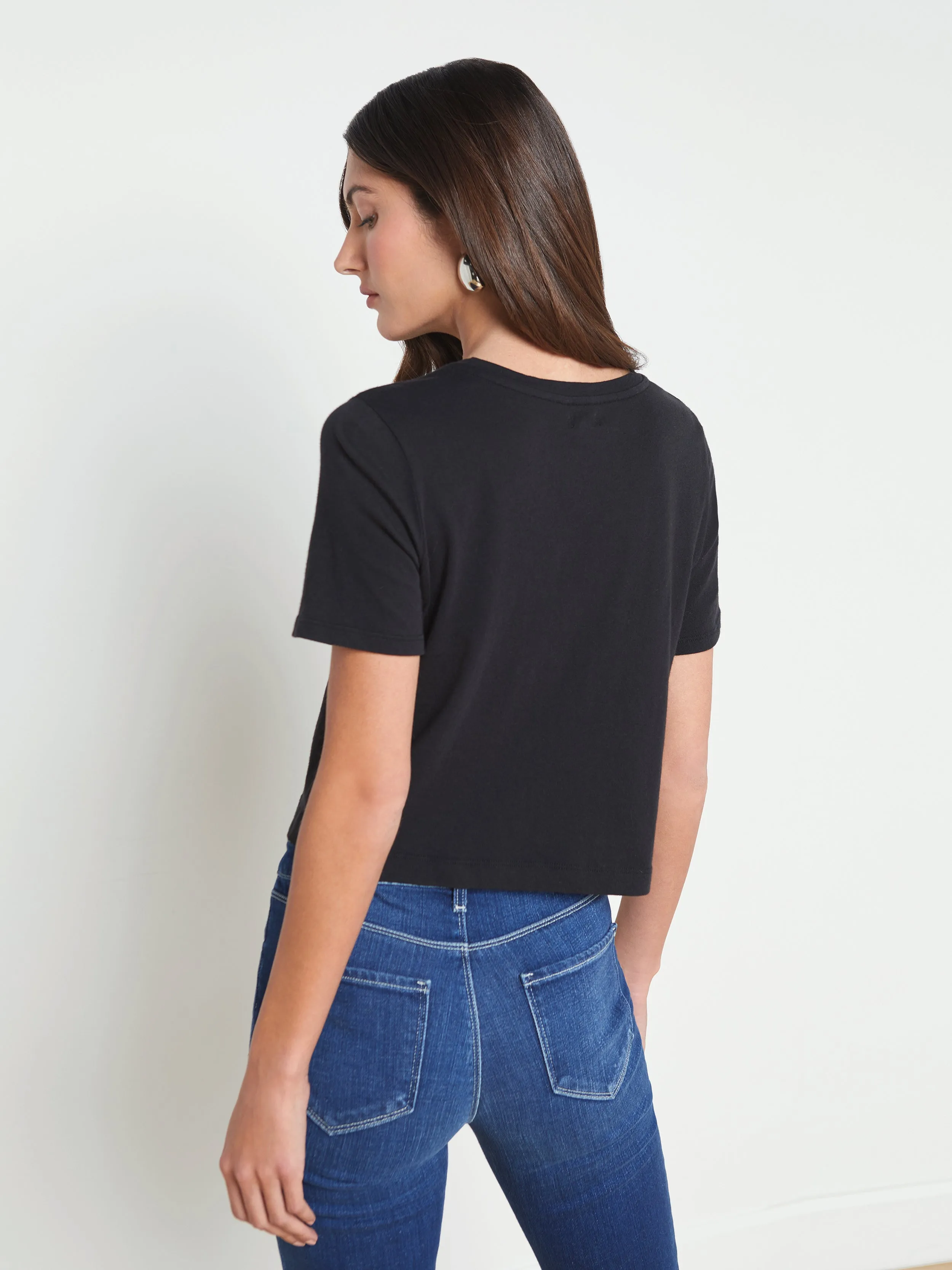 Donna Baumwoll Cropped T-Shirt