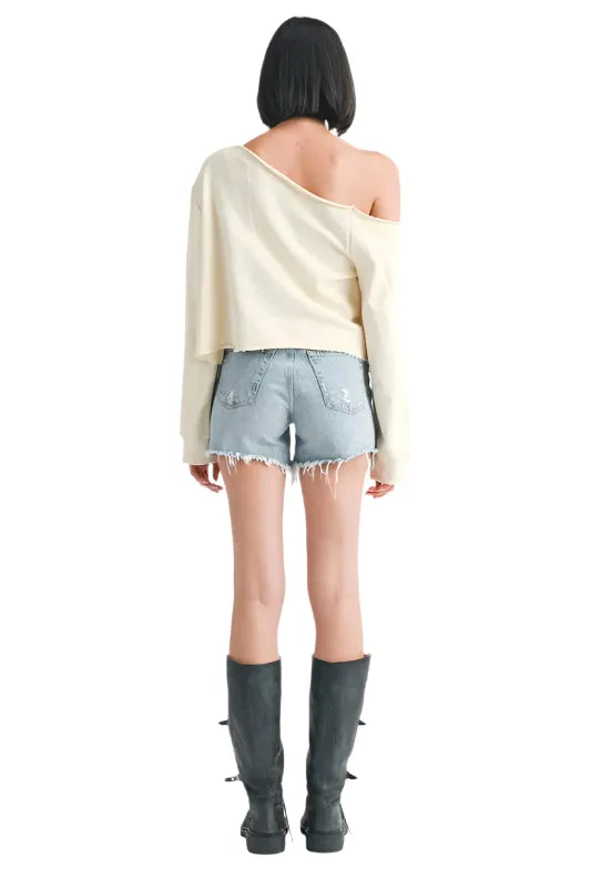 Emory Park EINSEITIGER FRENCH-TERRY-PULLOVER MIT AUSSCHNITTDETAIL