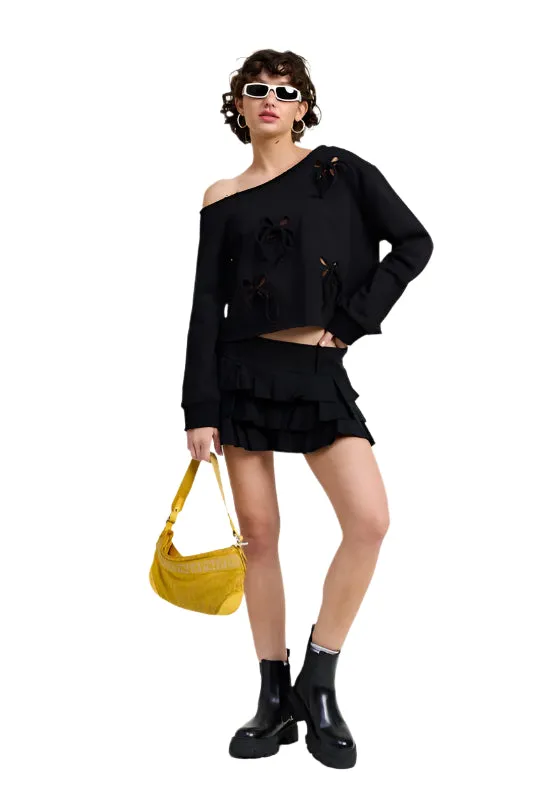 Emory Park EINSEITIGER FRENCH-TERRY-PULLOVER MIT AUSSCHNITTDETAIL