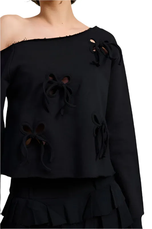 Emory Park EINSEITIGER FRENCH-TERRY-PULLOVER MIT AUSSCHNITTDETAIL