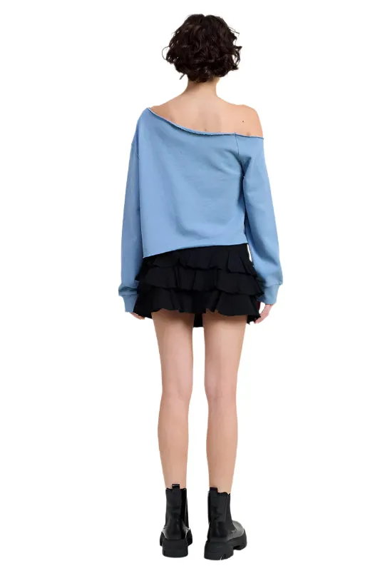 Emory Park EINSEITIGER FRENCH-TERRY-PULLOVER MIT AUSSCHNITTDETAIL