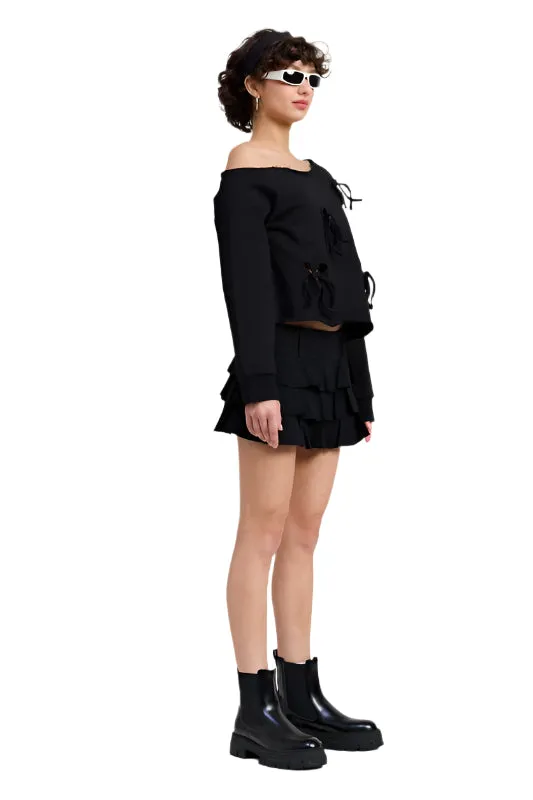 Emory Park EINSEITIGER FRENCH-TERRY-PULLOVER MIT AUSSCHNITTDETAIL